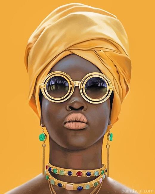 Stylish African Woman NEW Painting By Numbers Kits