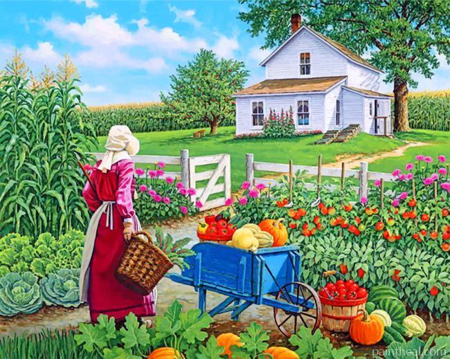 Farmer Woman Painting By Numbers Kits