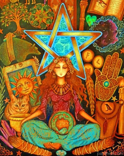Gothic Witch Women Painting By Numbers Kits