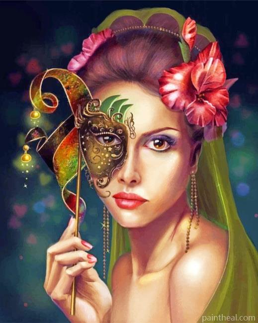 Masked Woman NEW Painting By Numbers Kits
