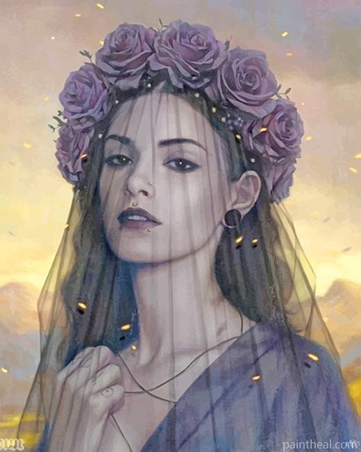 Beautiful Gothic Woman NEW Painting By Numbers Kits