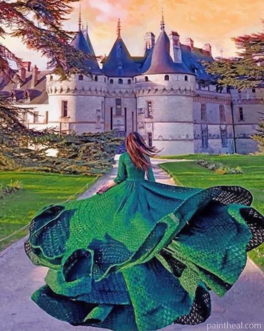 Woman In Chaumont Castle Painting By Numbers Kits