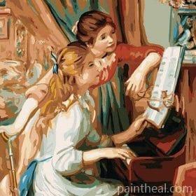 Girls At The Piano People Painting By Numbers Kits
