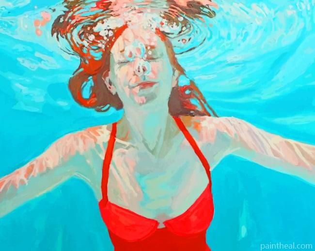 Lady Underwater NEW Painting By Numbers Kits