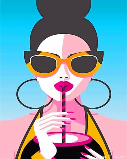Lady Illustration Painting By Numbers Kits