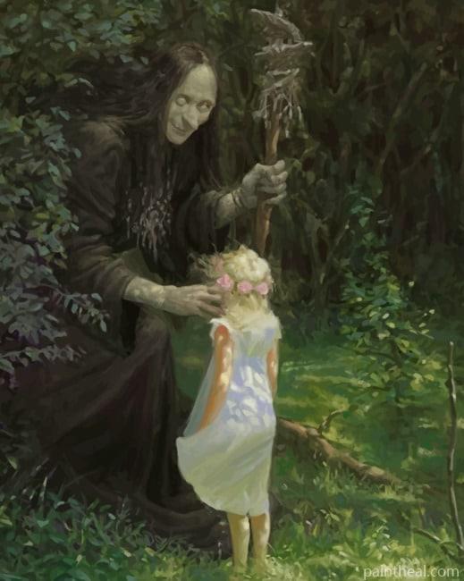 Witch And Little Girl NEW Painting By Numbers Kits