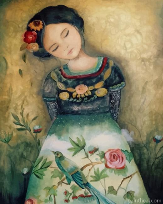 Sleepy Asian Girl NEW Painting By Numbers Kits