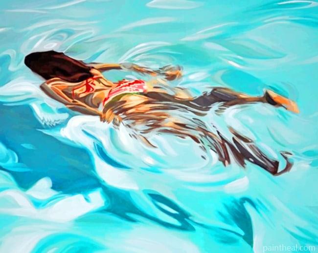 Woman Swimming NEW Painting By Numbers Kits
