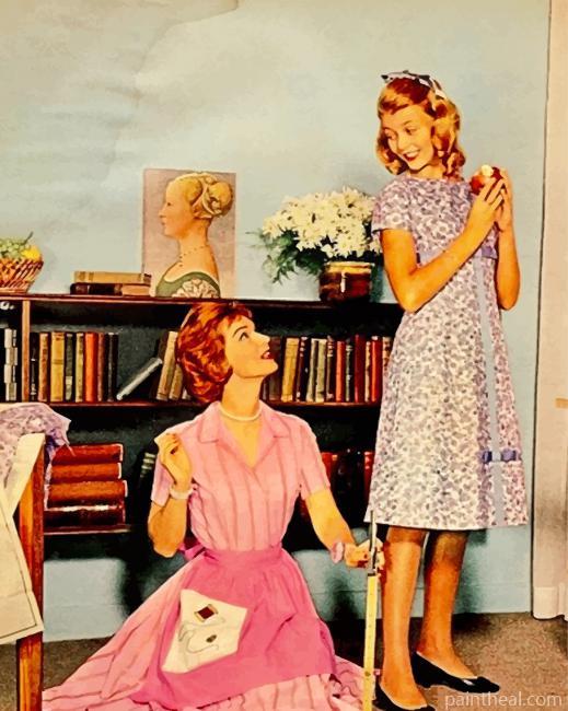 Retro Best Friends Painting By Numbers Kits