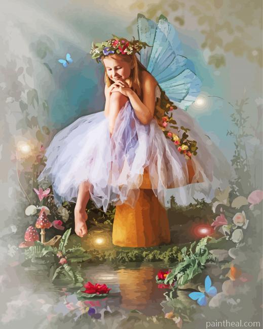 Pretty Baby Fairies Painting By Numbers Kits