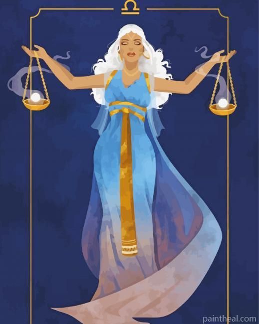 Libra Lady Card Painting By Numbers Kits