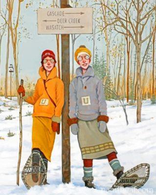 Ski Girls Painting By Numbers Kits
