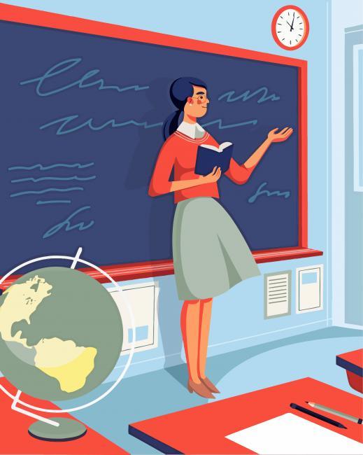 School Teacher Painting By Numbers Kits