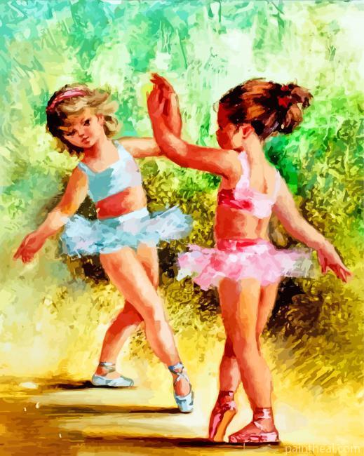 Aesthetic Ballerina Children Art Painting By Numbers Kits