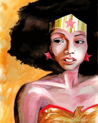 Afro Black Woman Painting By Numbers Kits