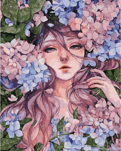 Girl From leaves People Painting By Numbers Kits