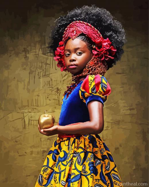 Gorgeous Little Black Girl Painting By Numbers Kits
