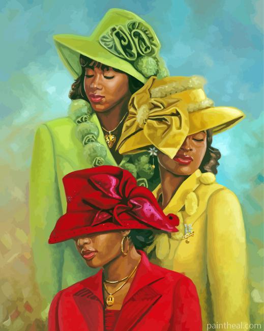 Aesthetic Black Woman In Hat Painting By Numbers Kits