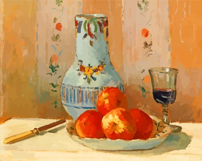 Still Life With Apples And Pitcher Pissaro Painting By Numbers Kits