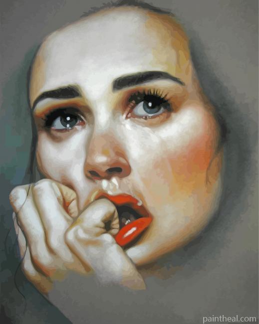 Sad Lady Art Painting By Numbers Kits