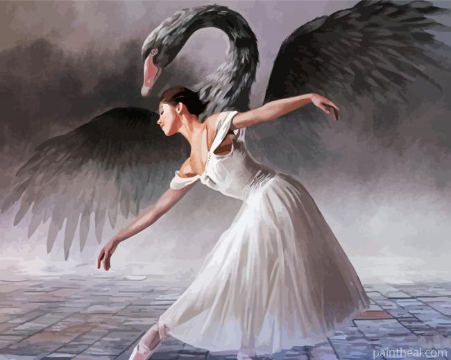 Swan Lake Ballerina Girl Dancer Painting By Numbers Kits