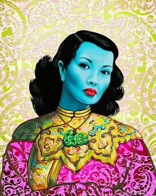 Blue Lady Art Painting By Numbers Kits