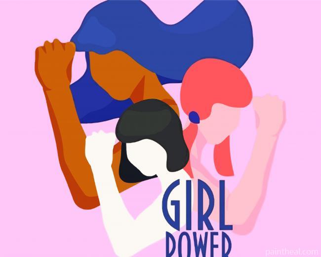 Girl Power Illustration Painting By Numbers Kits
