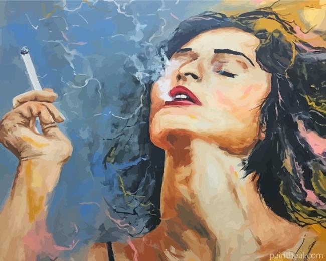 Smoking Woman Art Painting By Numbers Kits