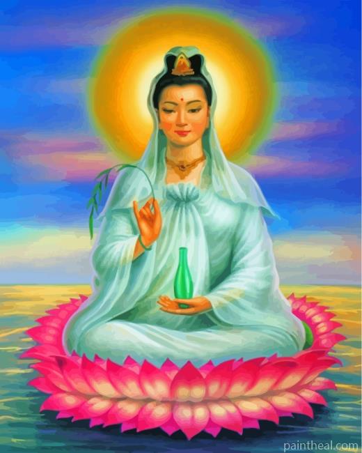 Kuan Yin Goddess Painting By Numbers Kits