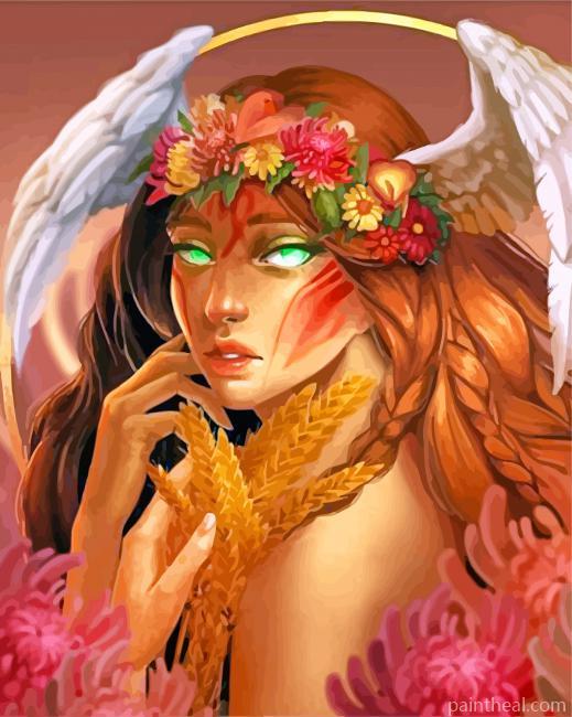 Aesthetic Virgo Woman Painting By Numbers Kits