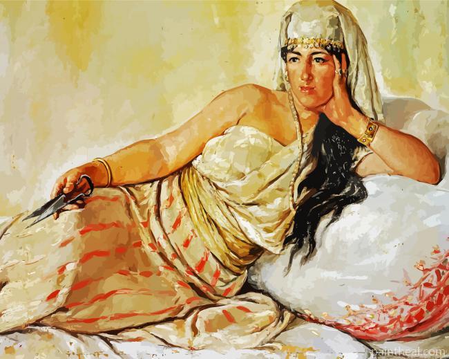 Arabe Reclining Woman Painting By Numbers Kits