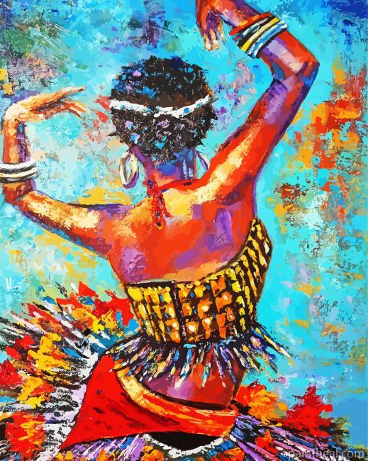 African Dancer Girl Painting By Numbers Kits
