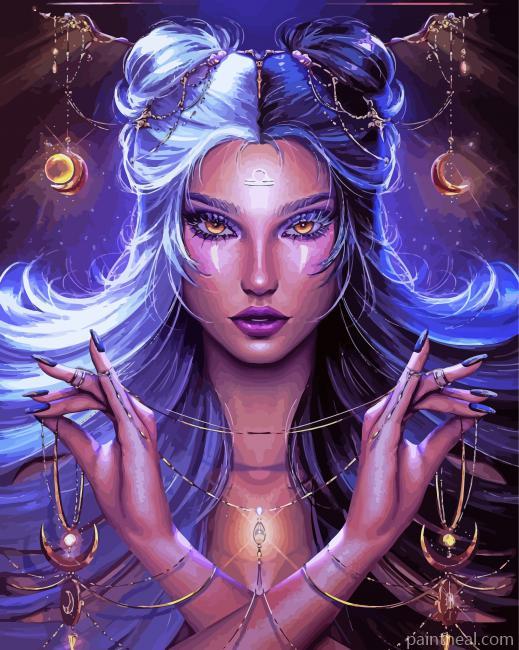 Libra Woman Painting By Numbers Kits