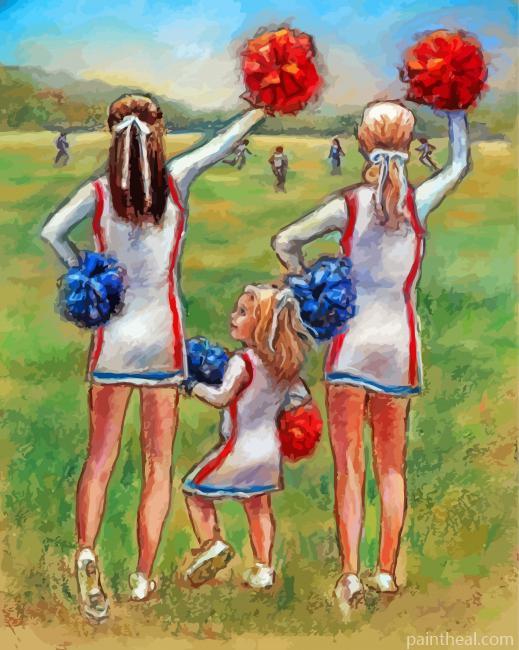 Aesthetic Girls Cheerleading Art Painting By Numbers Kits