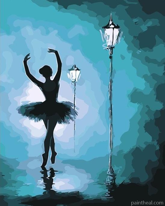 ballerina Preform in the Street- DIY Painting By Numbers Kits
