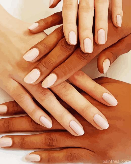 Hands With Nude Manicure Painting By Numbers Kits