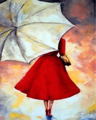 Lady And Umbrella Painting By Numbers Kits