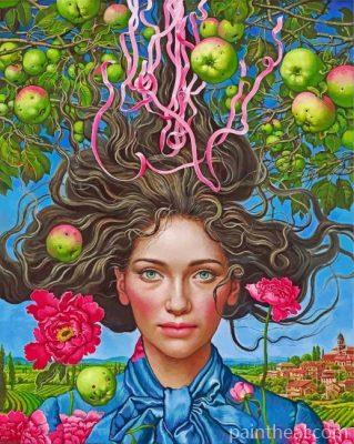 Apple Woman Painting By Numbers Kits