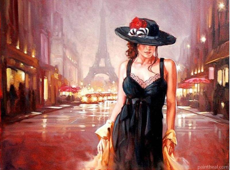 Paris Lady Painting By Numbers Kits