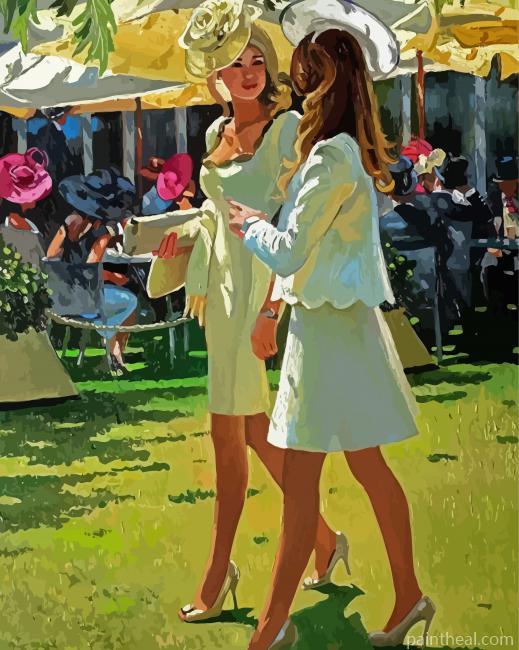 Classy Ladies At Races Painting By Numbers Kits