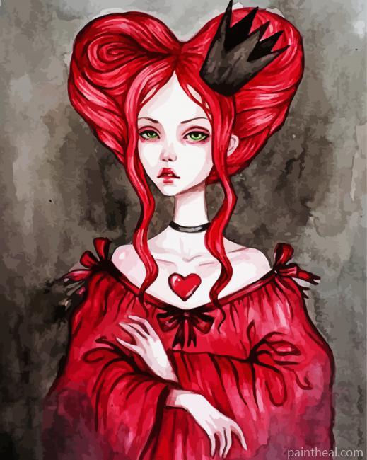 Aesthetic Girl With Heart Painting By Numbers Kits