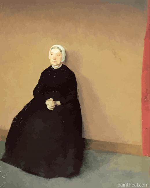 An Old Woman By Vilhelm Hammershoi Painting By Numbers Kits