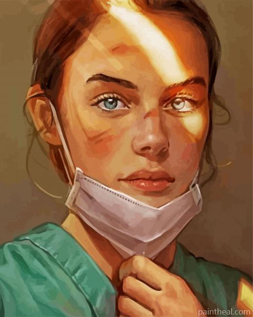 Aesthetic Female Doctor Painting By Numbers Kits