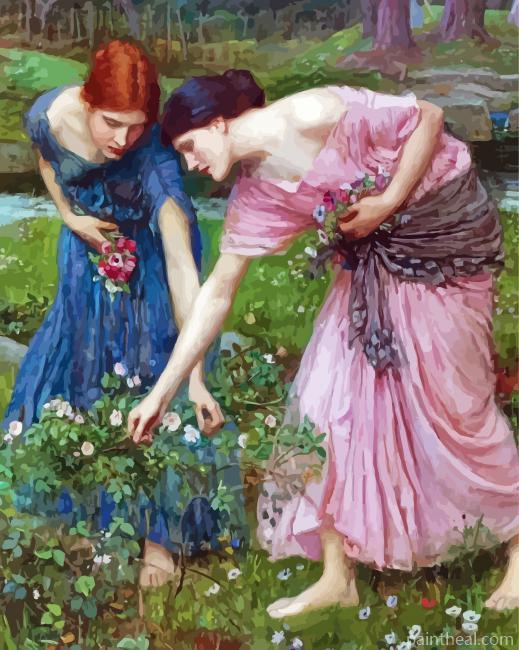 Vintage Ladies Pre Raphaelite Brotherhood Painting By Numbers Kits
