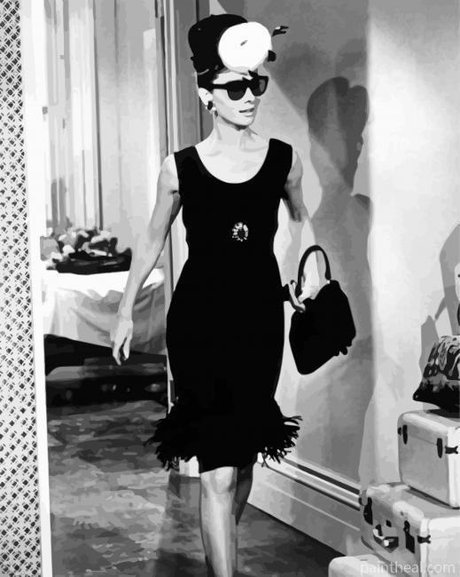 Monochrome Breakfast At Tiffanys Painting By Numbers Kits
