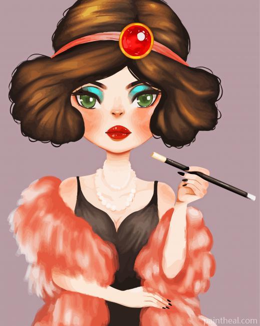 Flapper Girl Art Painting By Numbers Kits