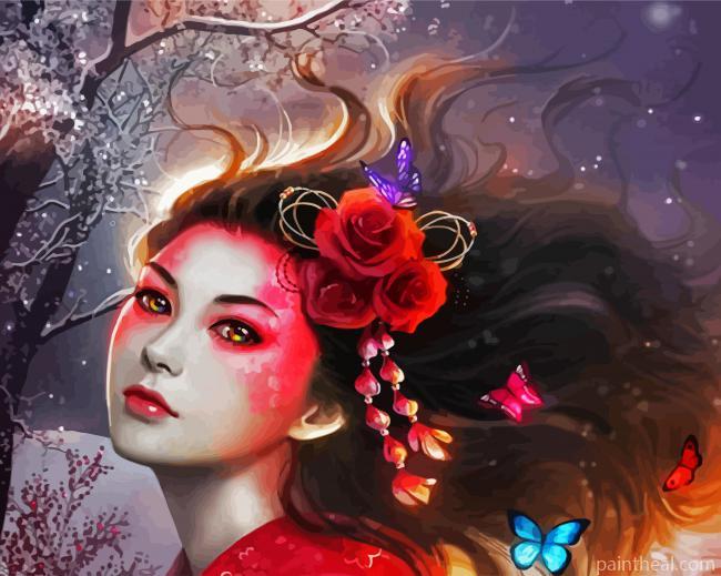 Spirit Of Spring Butterfly Girl Painting By Numbers Kits