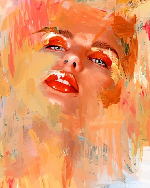 Abstract Female Face Painting By Numbers Kits
