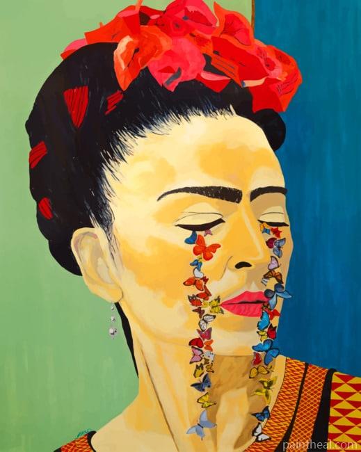 Frida Kahlo Crying Butterflies Painting By Numbers Kits