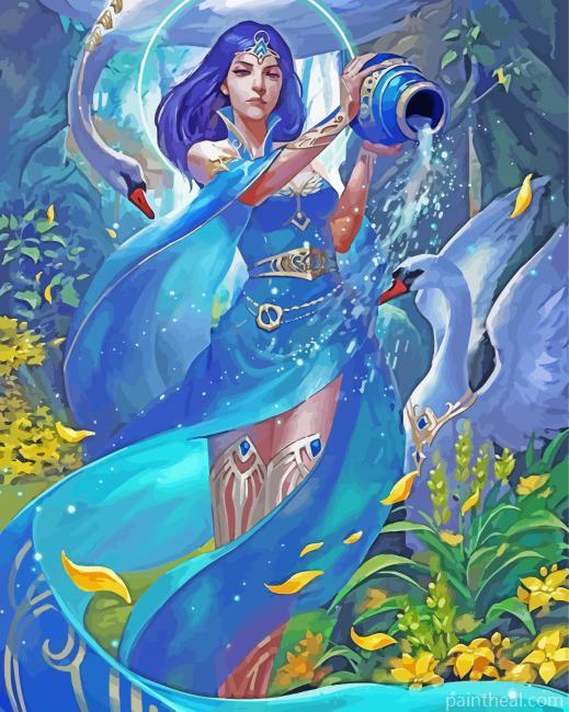Aquarius Girl Painting By Numbers Kits